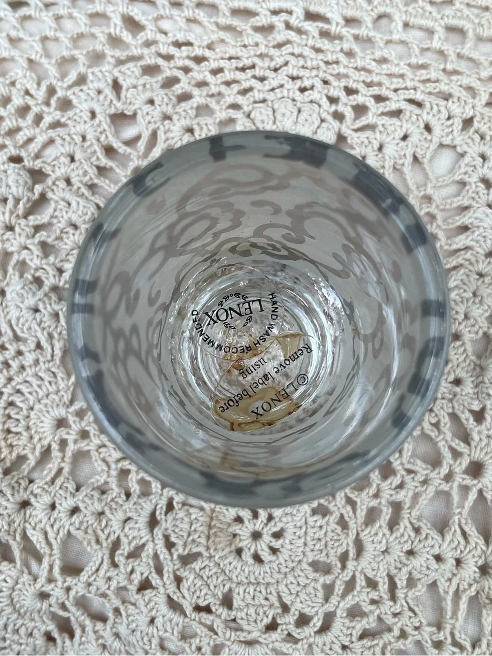 Lennox Heiress Frosted Silver Floral Glass Votive Candle Holder - Home Accents